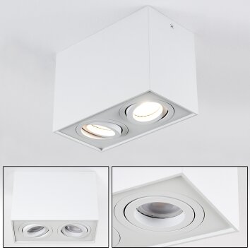 Plafonnier Baishan LED Blanc, 2 lumières
