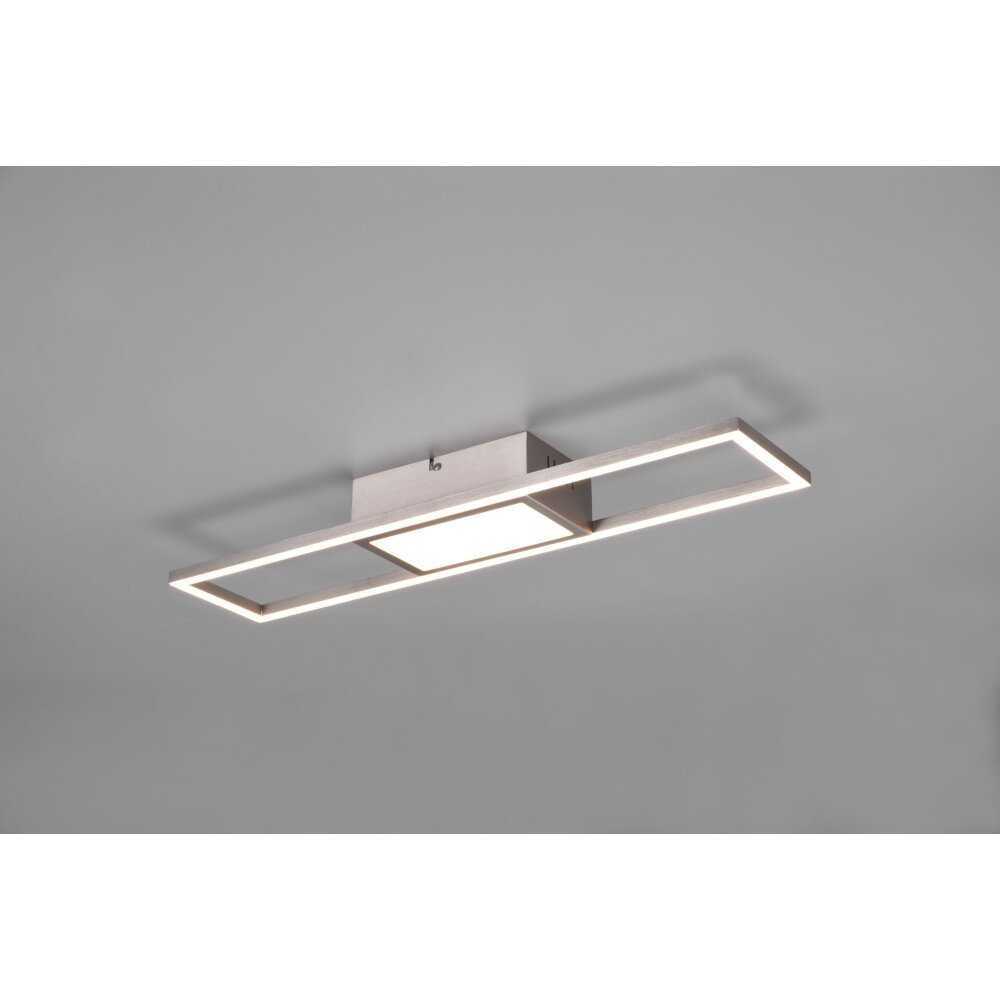 Plafonnier Reality Rigido LED Nickel mat, 1 lumière, Télécommandes main product photo