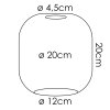 Abat-jour en verre  Lauden Verre de rechange 20 cm Ambre, Clair