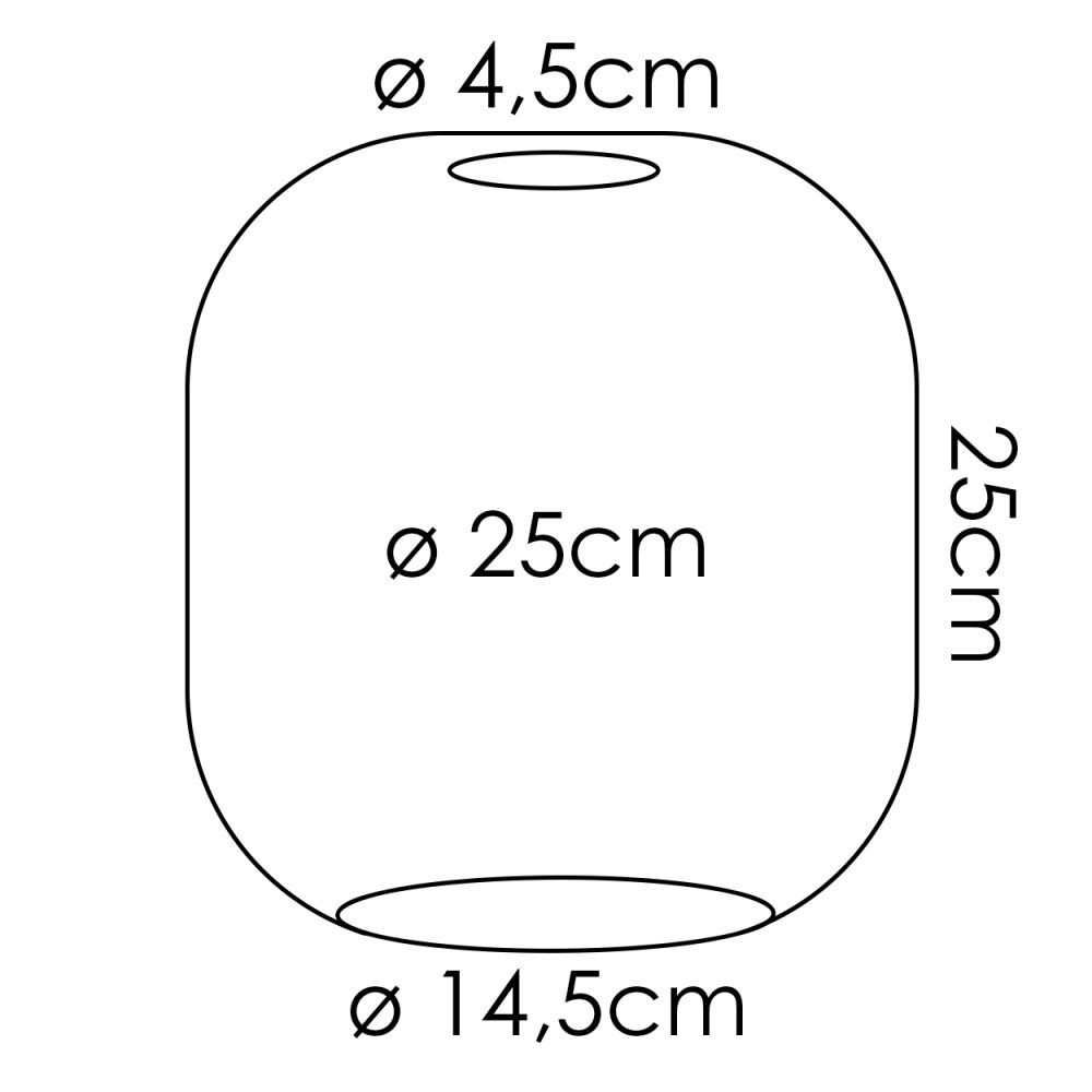 Abat-jour en verre  Lauden Verre de rechange 25 cm Ambre
