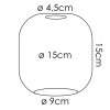 Abat-jour en verre  Lauden Verre de rechange, pièce de rechange 15 cm Clair, Fumé