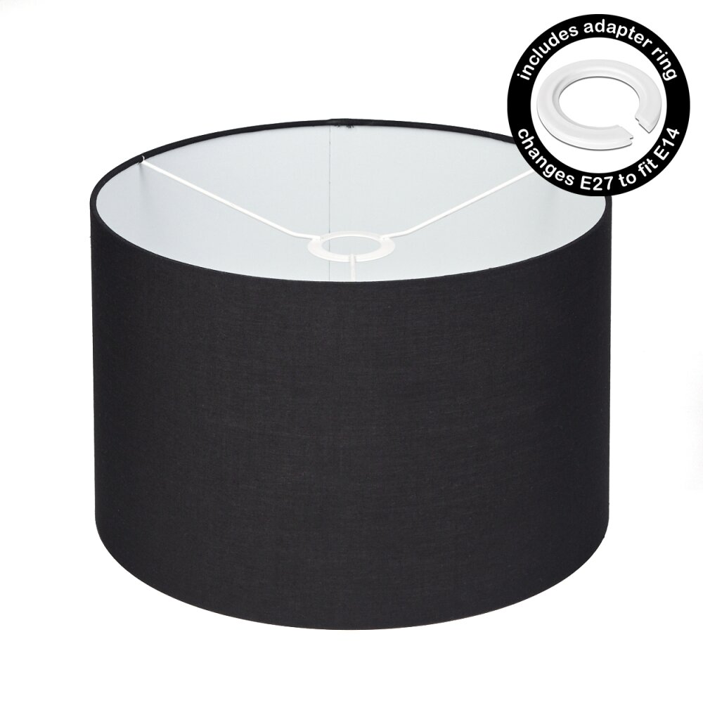 Abat-jour en tissu Bassagoda pièce de rechange, Abat-jour Noir, Blanc main product photo