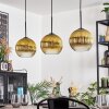 Koyoto Suspension, Boule lumineuse, Suspension Or, Clair, 3 lumières