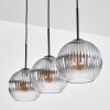 Koyoto Suspension, Boule lumineuse, Suspension Clair, Fumé, 3 lumières