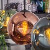 Ripoll Suspension, Boule lumineuse, Suspension Bleu, Vert, Cuivré, 3 lumières