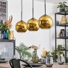 Koyoto Suspension, Boule lumineuse, Suspension Or, 3 lumières