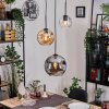 Koyoto Suspension, Boule lumineuse, Suspension, Suspension grappe Ambre, Clair, Fumé, 3 lumières