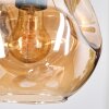 Koyoto Suspension, Boule lumineuse, Suspension, Suspension grappe Ambre, Clair, Fumé, 3 lumières
