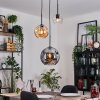 Koyoto Suspension, Boule lumineuse, Suspension, Suspension grappe Ambre, Clair, Fumé, 3 lumières