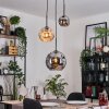 Ripoll Suspension, Boule lumineuse, Suspension, Suspension grappe Ambre, Fumé, 3 lumières