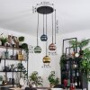 Koyoto Suspension, Boule lumineuse, Suspension 35 cm Bleu, Or, Vert, Cuivré, 4 lumières