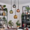 Koyoto Suspension, Boule lumineuse, Suspension 35 cm Bleu, Or, Vert, Cuivré, 4 lumières