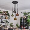 Koyoto Suspension, Boule lumineuse, Suspension 35 cm Bleu, Or, Vert, Cuivré, 4 lumières