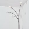 Nikkala Lampadaire Chrome, Noir, 5 lumières