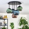 Koyoto Plafonnier, Boule lumineuse 45 cm Bleu, Vert, Cuivré, 5 lumières