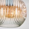 Ripoll Suspension, Boule lumineuse, Suspension grappe Ambre, Clair, Fumé, 3 lumières