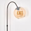 Koyoto Lampadaire, Lampadaires arc Chrome, Noir, 1 lumière