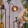 Koyoto Lampadaire Chrome, Noir, 1 lumière
