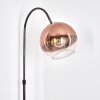 Koyoto Lampadaire, Lampadaires arc Chrome, Noir, 1 lumière