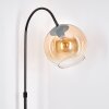 Koyoto Lampadaire Chrome, Noir, 1 lumière
