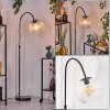 Koyoto Lampadaire Chrome, Noir, 1 lumière