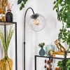 Koyoto Lampadaire Chrome, Noir, 1 lumière