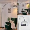 Baloca Lampadaire Chrome, Noir, 1 lumière