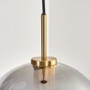Koyoto Suspension, Boule lumineuse, Suspension Or, Noir, 1 lumière