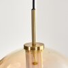 Koyoto Suspension, Boule lumineuse, Suspension Or, Noir, 1 lumière