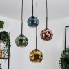 Ripoll Suspension, Boule lumineuse, Suspension grappe Bleu, Or, Vert, Cuivré, 4 lumières