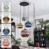Koyoto Suspension, Boule lumineuse, Suspension grappe 35 cm Ambre, Or, Cuivré, Fumé, 4 lumières