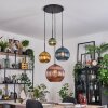 Koyoto Suspension, Boule lumineuse, Suspension grappe 35 cm Ambre, Or, Cuivré, Fumé, 4 lumières