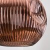 Ripoll Suspension, Boule lumineuse, Suspension grappe Ambre, Or, Cuivré, Fumé, 4 lumières
