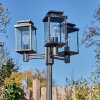 Tieva Réverbère, Eclairage de chemin Noir, Argenté, 3 lumières