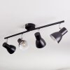 Farel Plafonnier, Spot de plafond Chrome, Noir, 4 lumières
