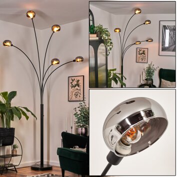 Nikkala Lampadaire Noir, 5 lumières Nikkala Lampadaire Noir, 5 lumières