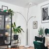 Nikkala Lampadaire Chrome, Blanc, 3 lumières