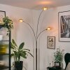 Nikkala Lampadaire Chrome, Blanc, 3 lumières