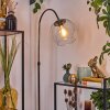 Koyoto Lampadaire Chrome, Noir, 1 lumière