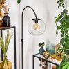 Koyoto Lampadaire Chrome, Noir, 1 lumière