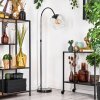 Koyoto Lampadaire Chrome, Noir, 1 lumière