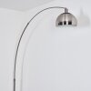 Baloca Lampadaire, Lampadaires arc Nickel mat, Noir, 1 lumière