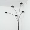 Nikkala Lampadaire Chrome, Noir, 5 lumières