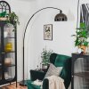 Baloca Lampadaire, Lampadaires arc Chrome, Noir, 1 lumière