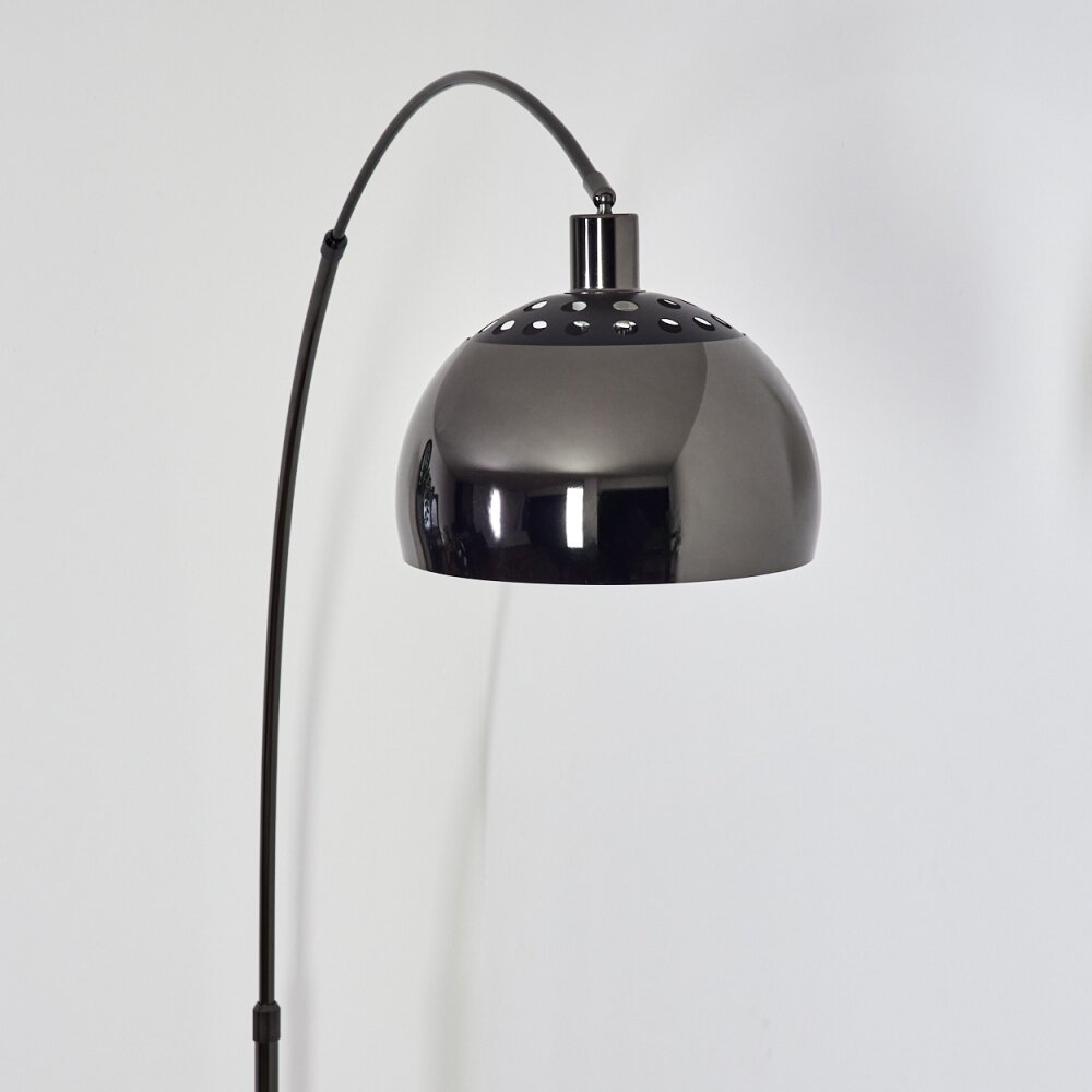 Baloca Lampadaire Chrome, Noir, 1 lumière