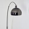 Baloca Lampadaire Chrome, Noir, 1 lumière