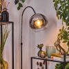 Koyoto Lampadaire, Lampadaires arc Chrome, Noir, 1 lumière