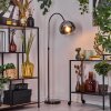 Koyoto Lampadaire, Lampadaires arc Chrome, Noir, 1 lumière