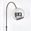 Koyoto Lampadaire, Lampadaires arc Chrome, Noir, 1 lumière
