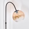 Koyoto Lampadaire Chrome, Noir, 1 lumière